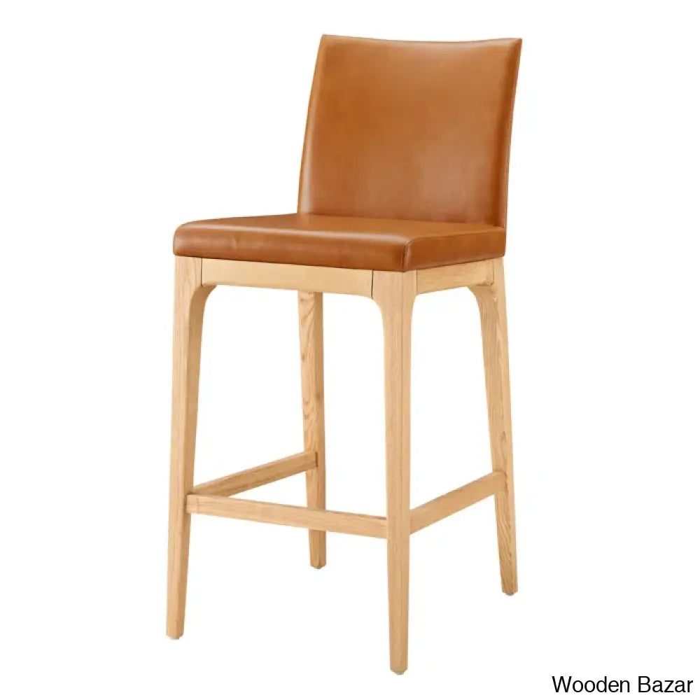 Olier Swivel Upholstered Counter And Bar Stool With Solid Wood Frame (Set Of 2)