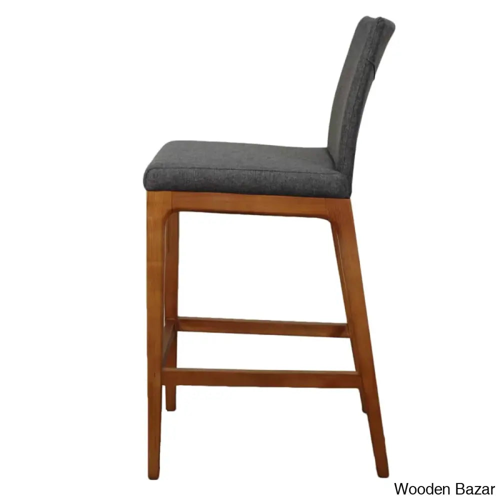 Olier Swivel Upholstered Counter And Bar Stool With Solid Wood Frame (Set Of 2)