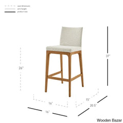 Olier Swivel Upholstered Counter And Bar Stool With Solid Wood Frame (Set Of 2)