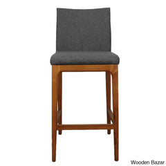 Olier Swivel Upholstered Counter And Bar Stool With Solid Wood Frame (Set Of 2)