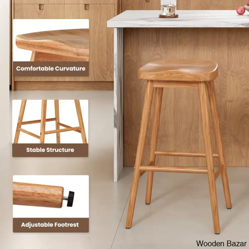 Olive Swivel Solid Wood Counter And Bar Stool (Set Of 2)