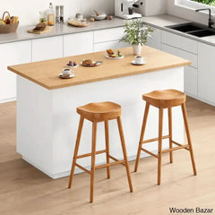 Olive Swivel Solid Wood Counter And Bar Stool (Set Of 2)
