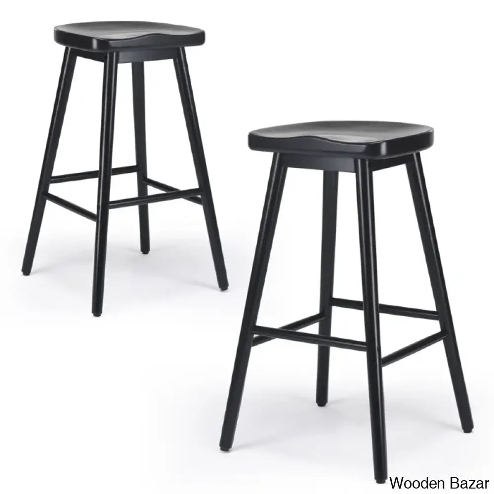 Olive Swivel Solid Wood Counter And Bar Stool (Set Of 2)