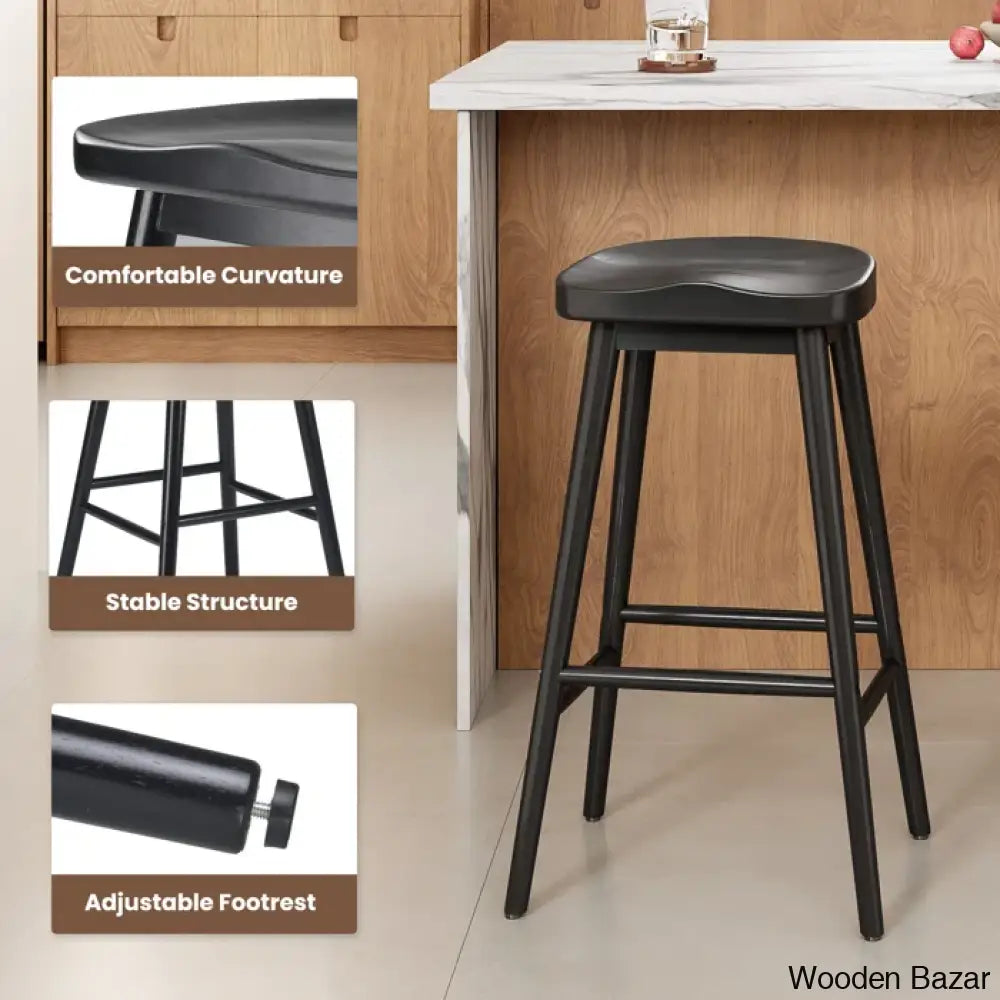 Olive Swivel Solid Wood Counter And Bar Stool (Set Of 2)