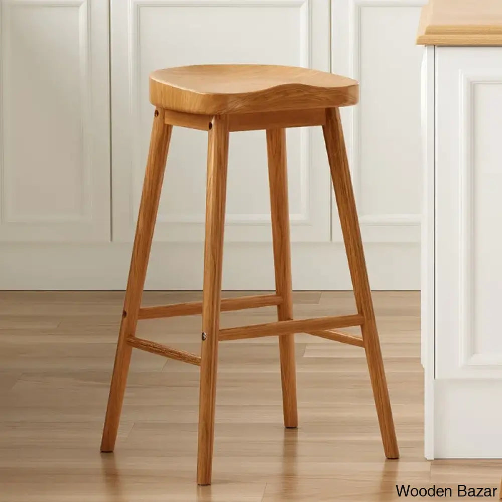 Olive Swivel Solid Wood Counter And Bar Stool (Set Of 2)