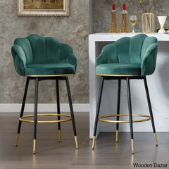 Olvinas Swivel 29’’ Tall Bar Stools & Counter (Set Of 2) Green