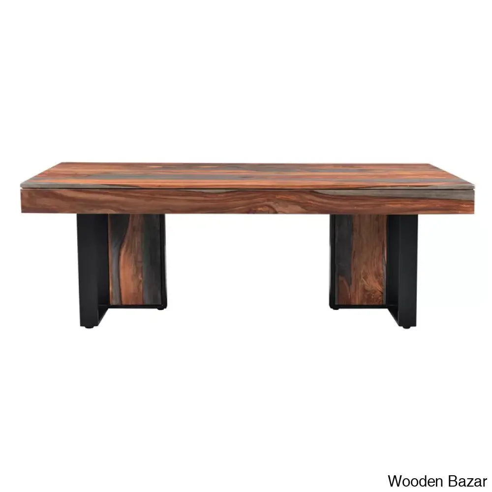 Omura Solid Wood Top Coffee And Center Table