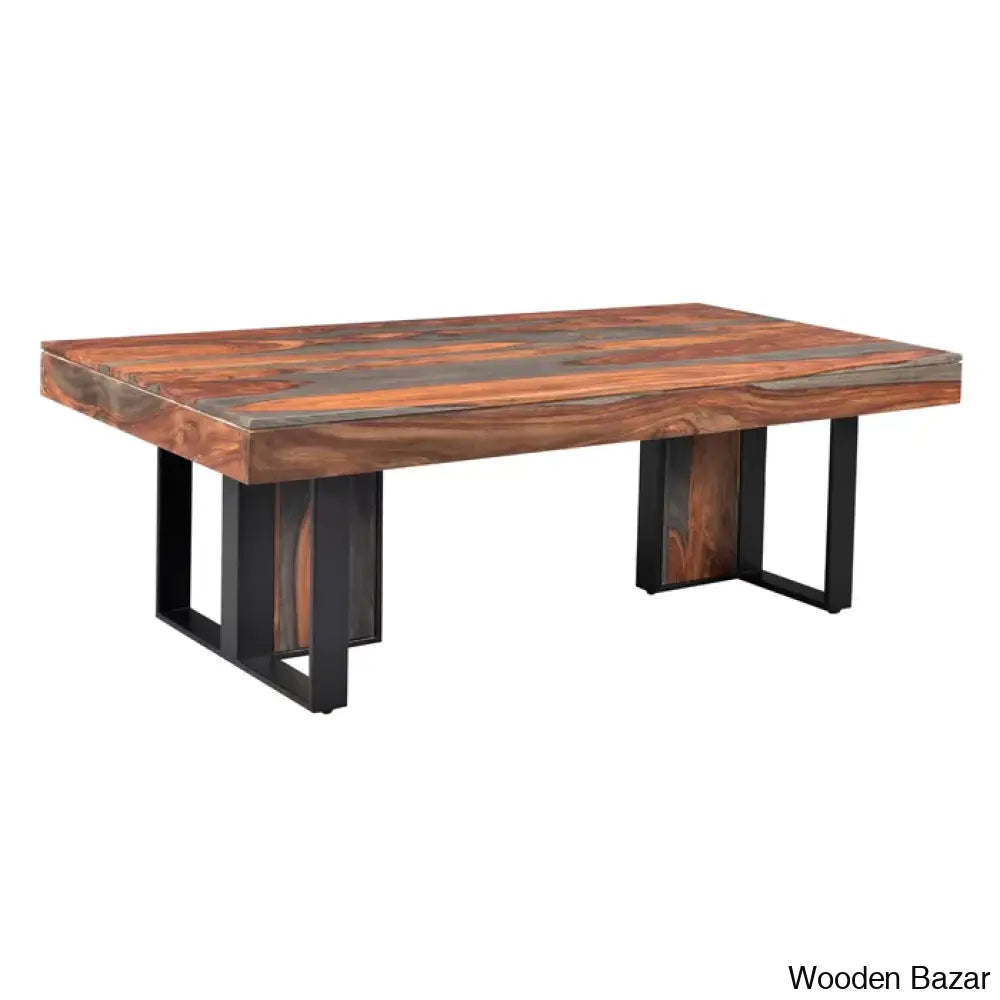 Omura Solid Wood Top Coffee And Center Table