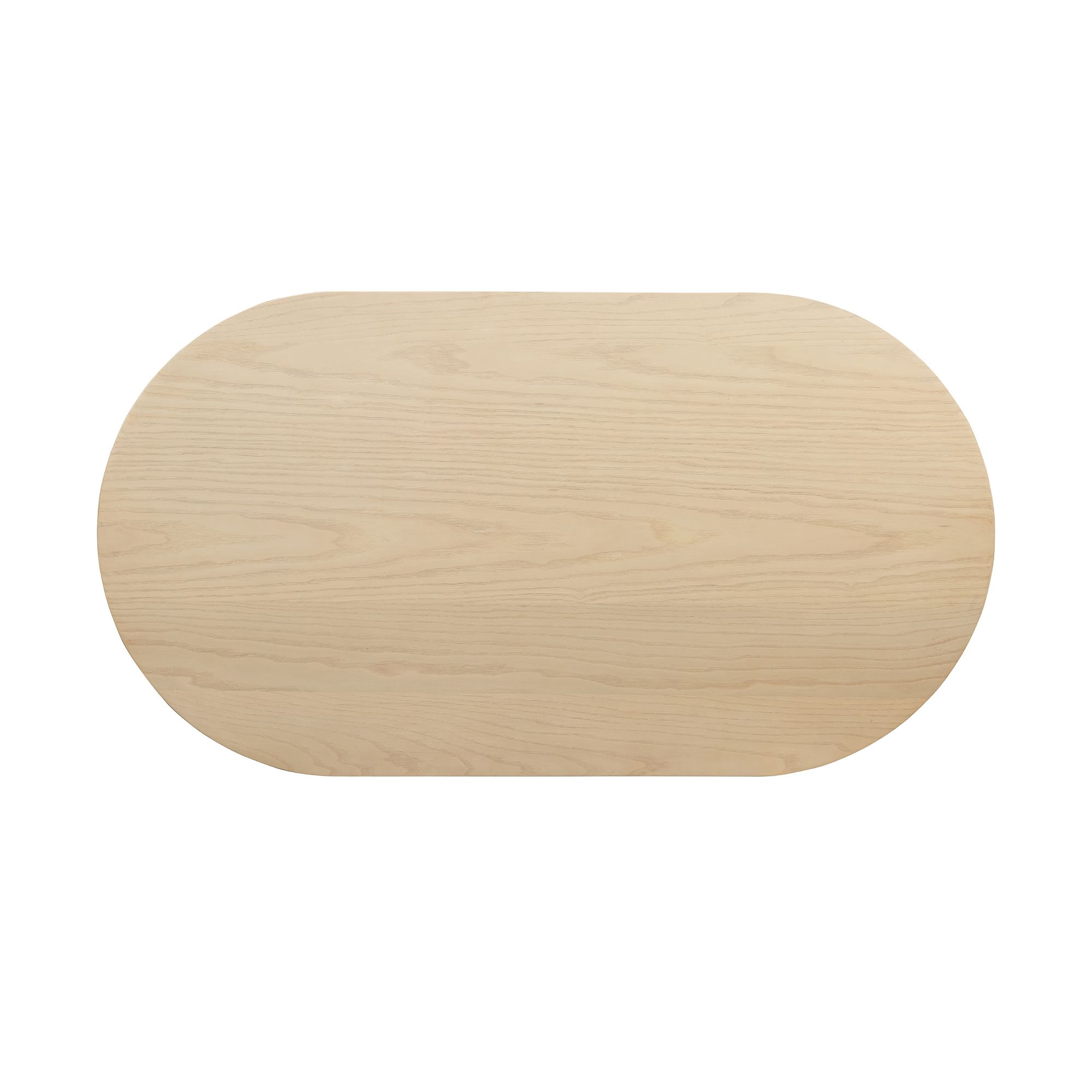 Rivaan Base Oval Coffee Table - Wooden Bazar