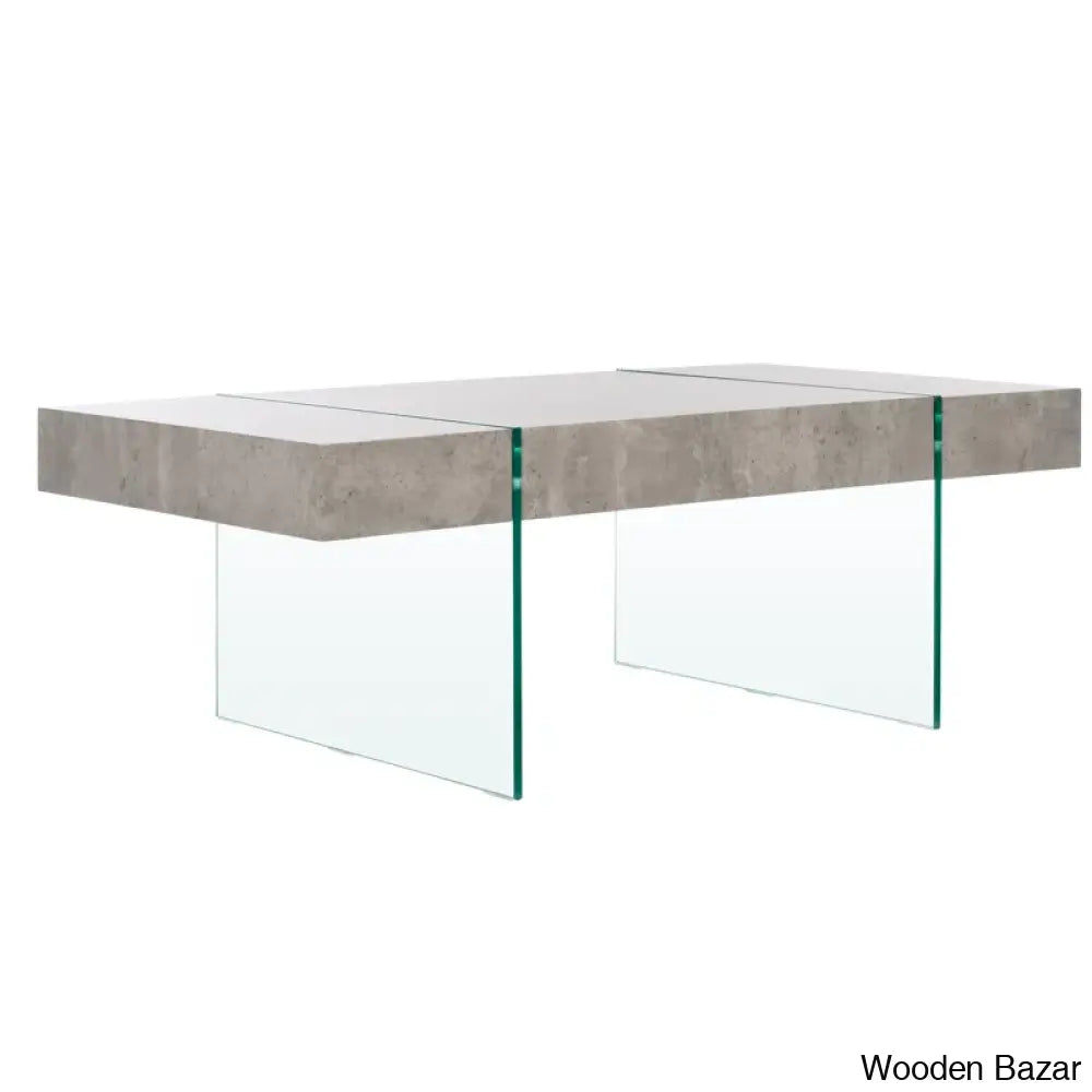 Orea Modern Coffee And Center Table For Dining Room Light Concrete