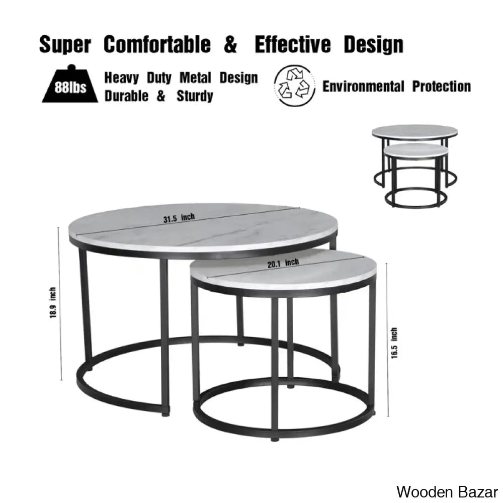 Oryanl Nesting Coffee And Center Table