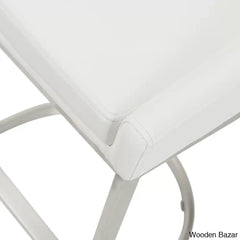 Otusa Swivel 26’’ Counter Height Brushed Stainless Steel And Bar Stool