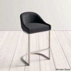 Otusa Swivel 26’’ Counter Height Brushed Stainless Steel And Bar Stool