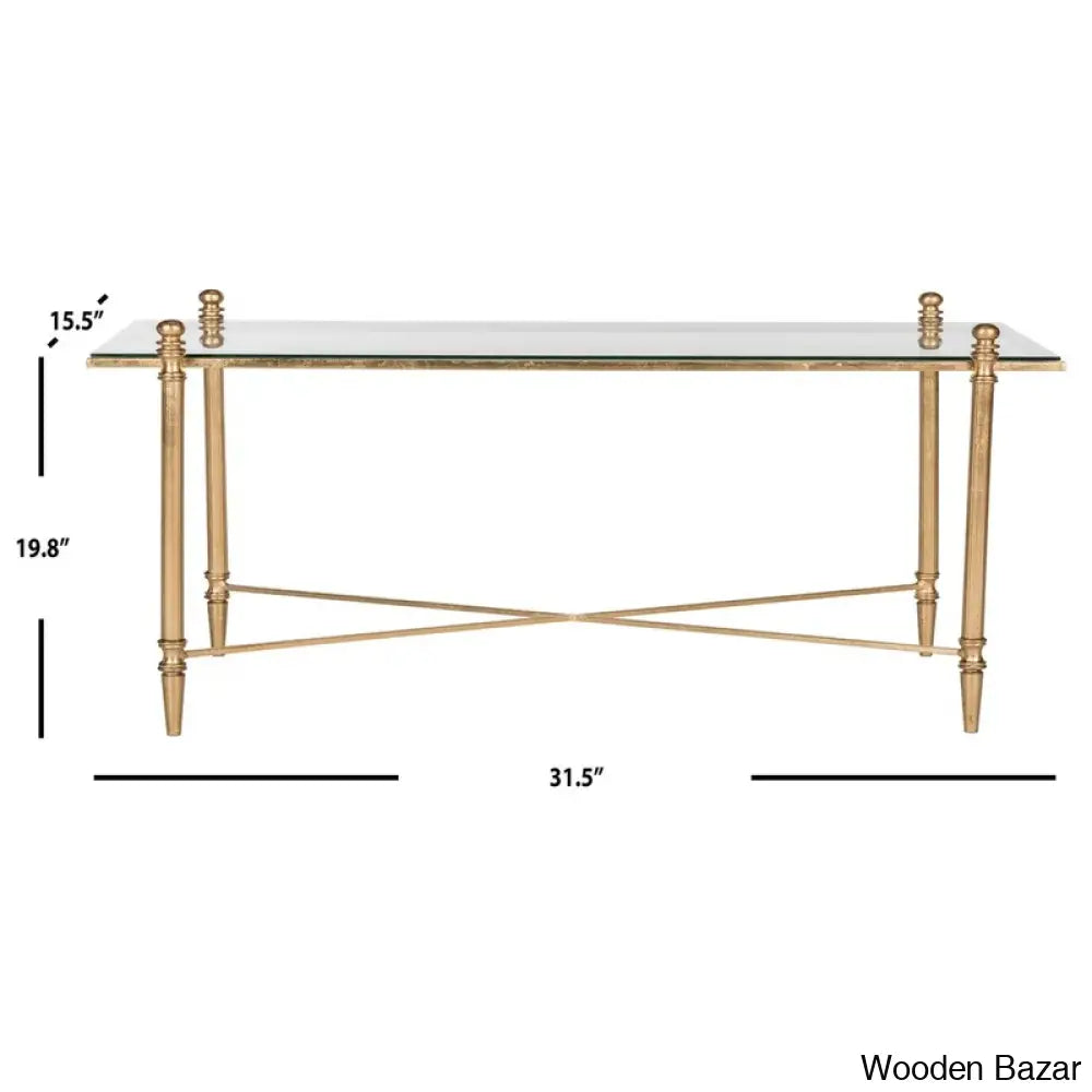 Oxendinea Glass Top Coffee And Center Table