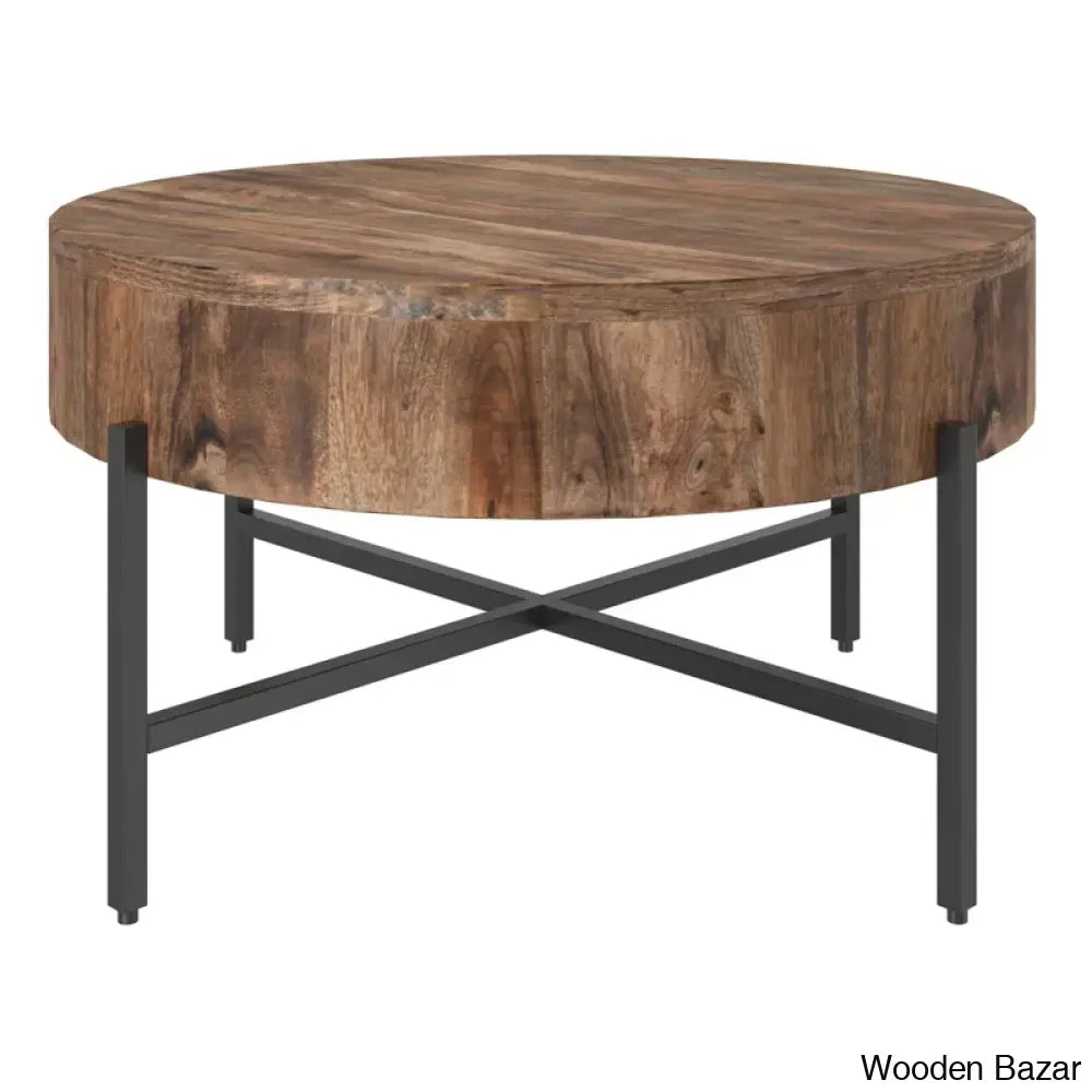 Paislea Solid Wood Top Coffee Table Center Table - Wooden Bazar