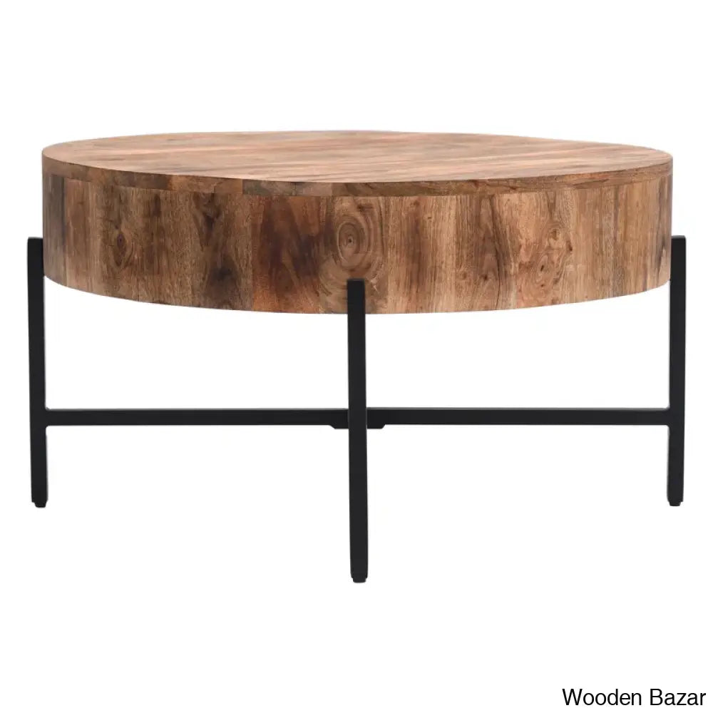 Paislea Solid Wood Top Coffee Table Center Table - Wooden Bazar