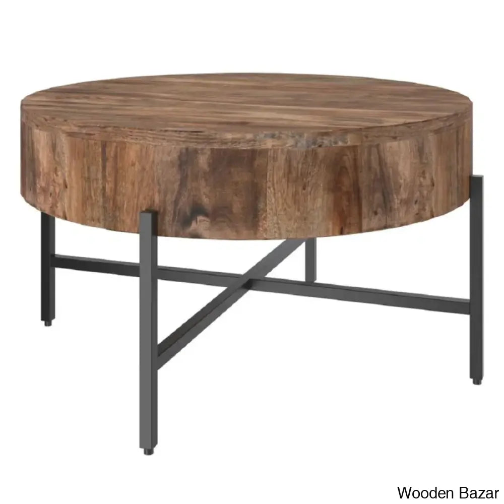 Paislea Solid Wood Top Coffee Table Center Table - Wooden Bazar