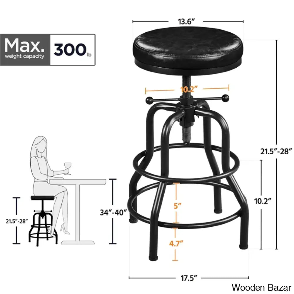 Palmquisto Swivel Upholstered Adjustable Height Counter And Bar Stool With Metal Frame