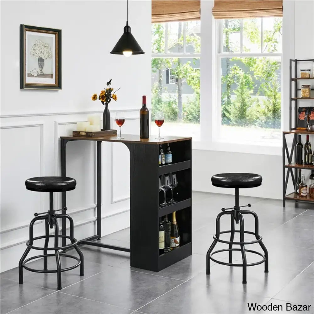 Palmquisto Swivel Upholstered Adjustable Height Counter And Bar Stool With Metal Frame