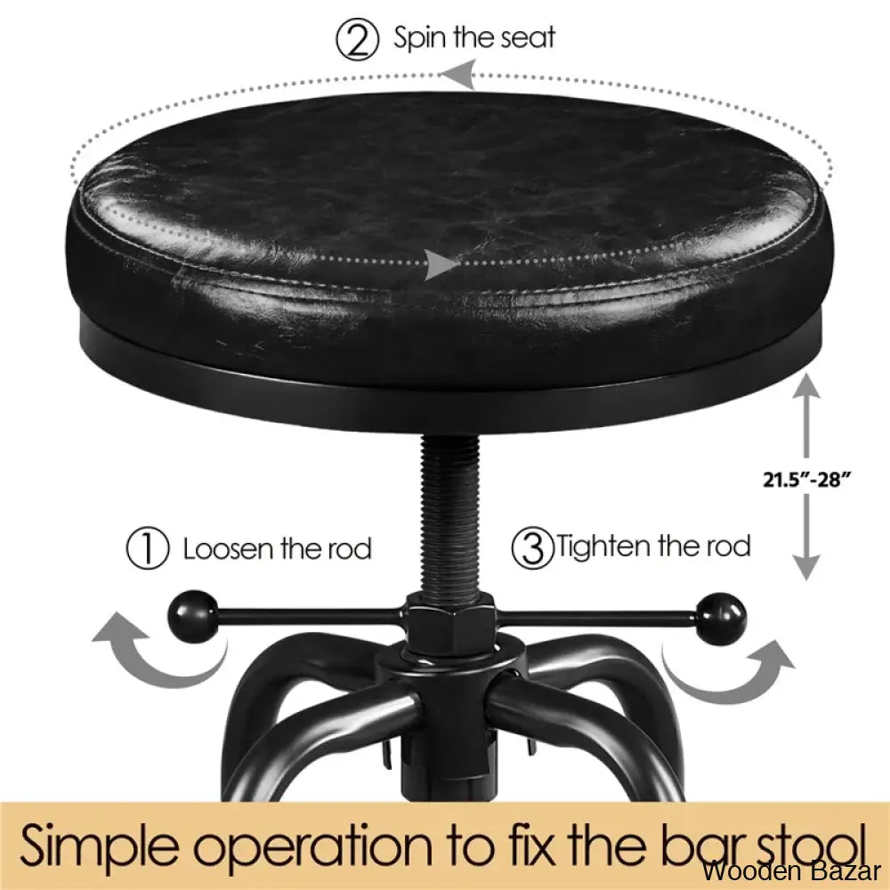 Palmquisto Swivel Upholstered Adjustable Height Counter And Bar Stool With Metal Frame