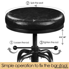 Palmquisto Swivel Upholstered Adjustable Height Counter And Bar Stool With Metal Frame