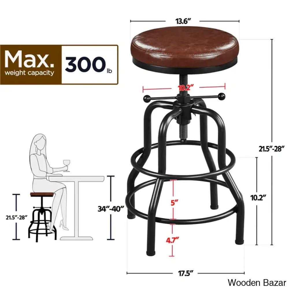 Palmquisto Swivel Upholstered Adjustable Height Counter And Bar Stool With Metal Frame