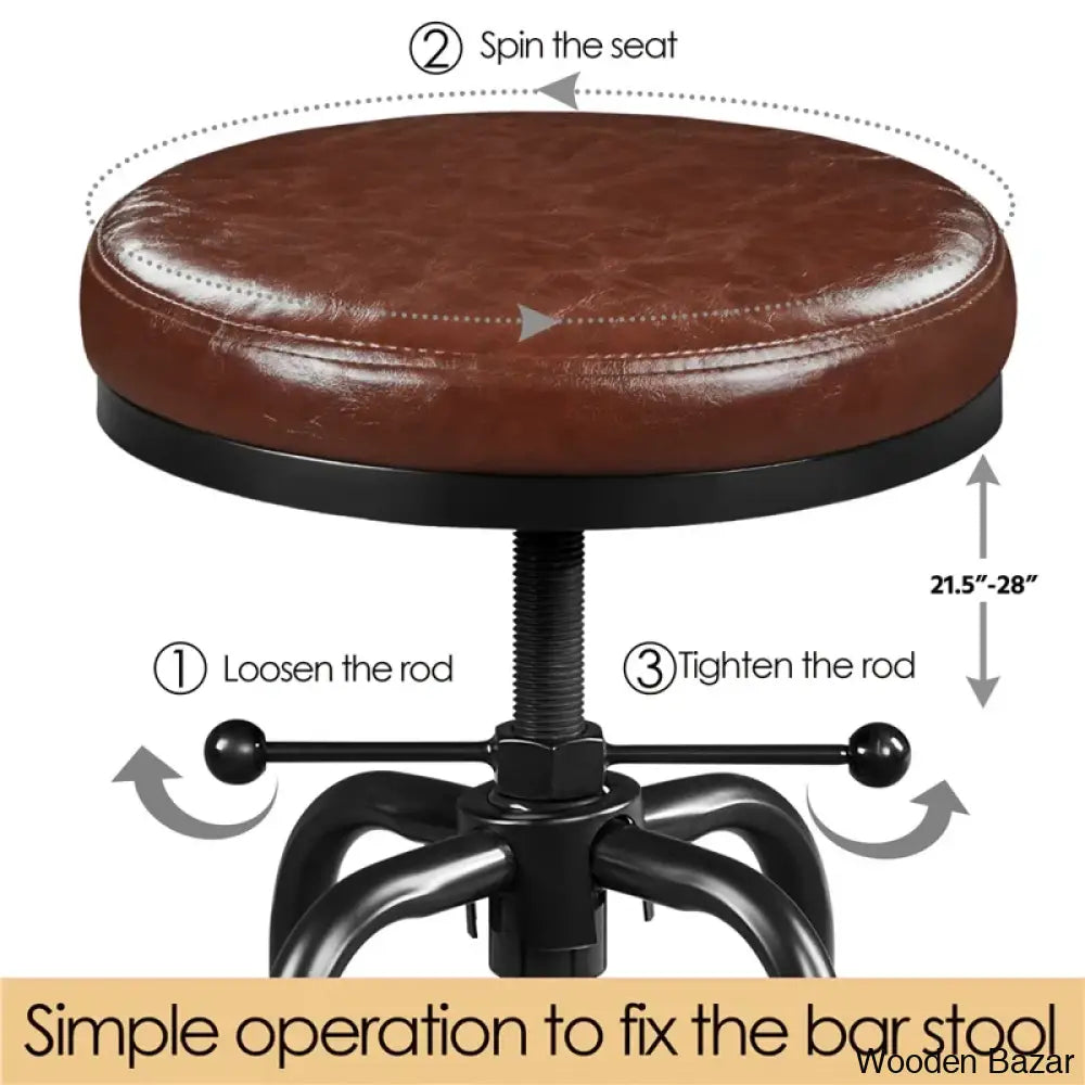 Palmquisto Swivel Upholstered Adjustable Height Counter And Bar Stool With Metal Frame