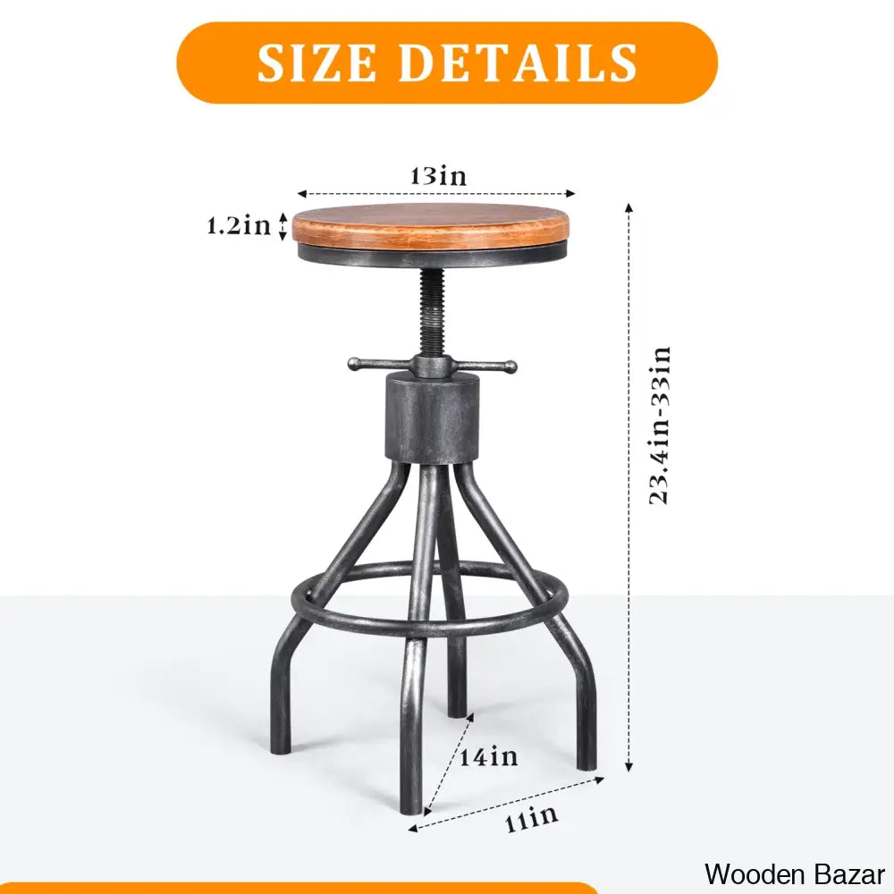 Palmy Swivel Counter And Bar Stool With Metal Frame (Set Of 2)