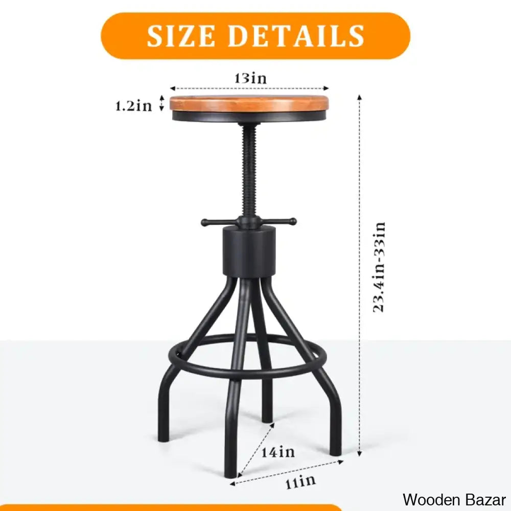 Palmy Swivel Counter And Bar Stool With Metal Frame (Set Of 2)