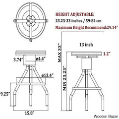 Palmy Swivel Counter And Bar Stool With Metal Frame (Set Of 2)