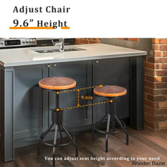 Palmy Swivel Counter And Bar Stool With Metal Frame (Set Of 2)