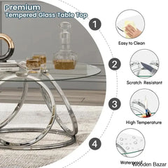 Paloalton Glass Top Coffee And Center Table