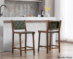 Pangitas Swivel Solid Wood Counter And Bar Stool (Set Of 2)