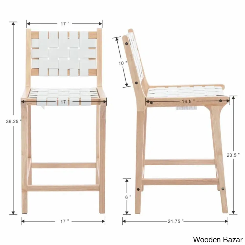 Pangitas Swivel Solid Wood Counter And Bar Stool (Set Of 2)