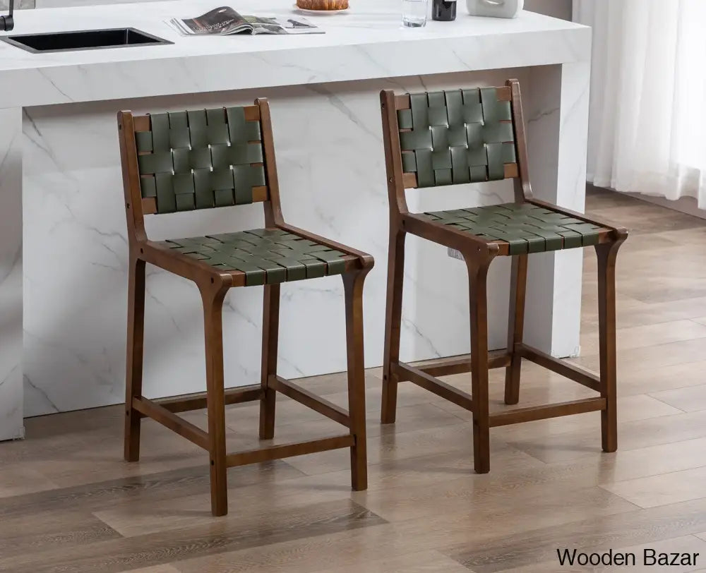 Pangitas Swivel Solid Wood Counter And Bar Stool (Set Of 2)