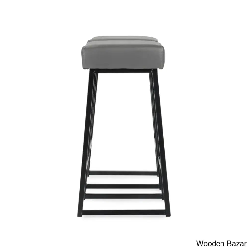 Pantanellaz Swivel Upholstered 26’’ Counter And Bar Stool With Metal Frame (Set Of 2)