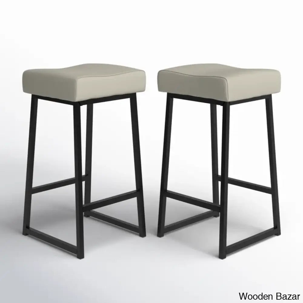 Pantanellaz Swivel Upholstered 26’’ Counter And Bar Stool With Metal Frame (Set Of 2)