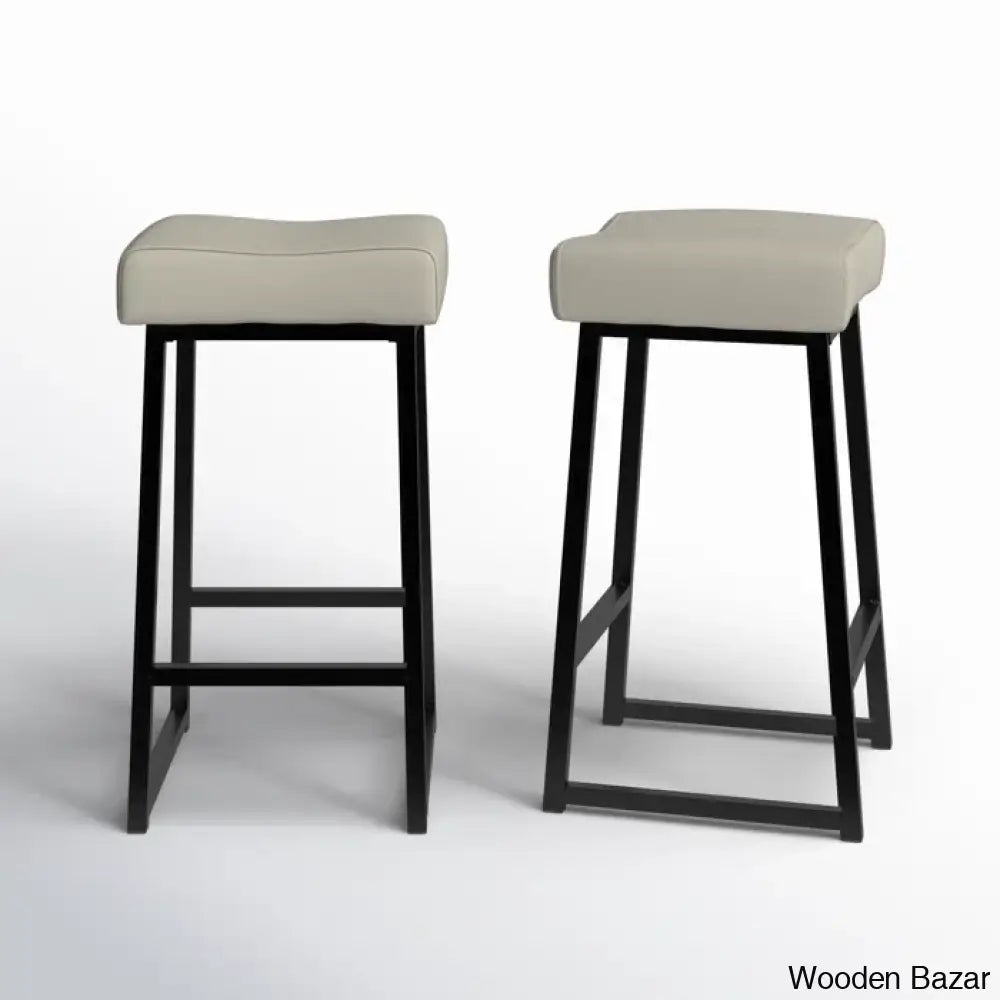 Pantanellaz Swivel Upholstered 26’’ Counter And Bar Stool With Metal Frame (Set Of 2)