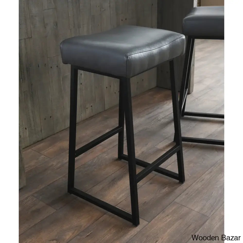 Pantanellaz Swivel Upholstered 26’’ Counter And Bar Stool With Metal Frame (Set Of 2)