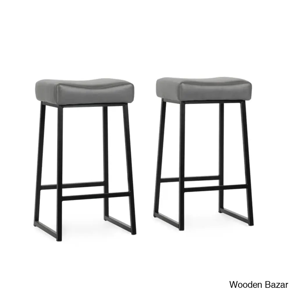 Pantanellaz Swivel Upholstered 26’’ Counter And Bar Stool With Metal Frame (Set Of 2)