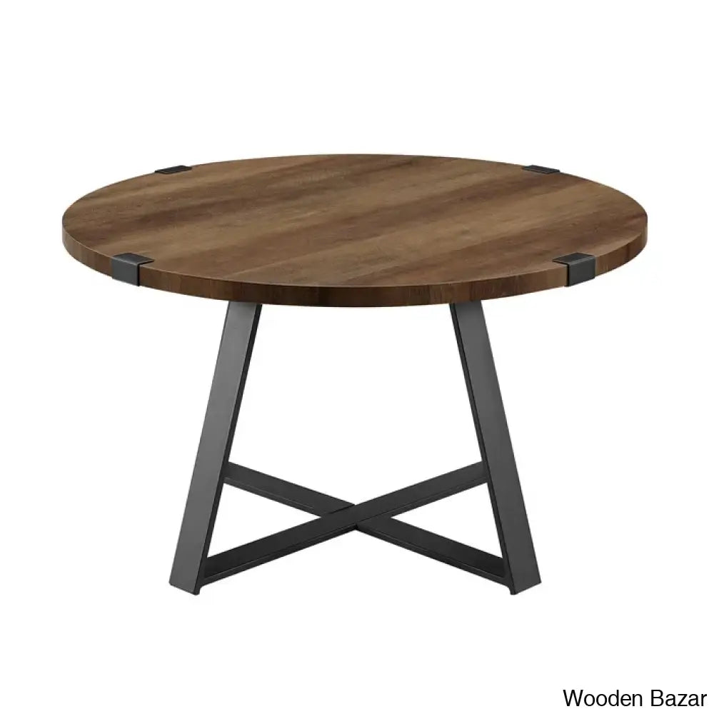 Paramus Cross Legs Round Coffee And Center Table