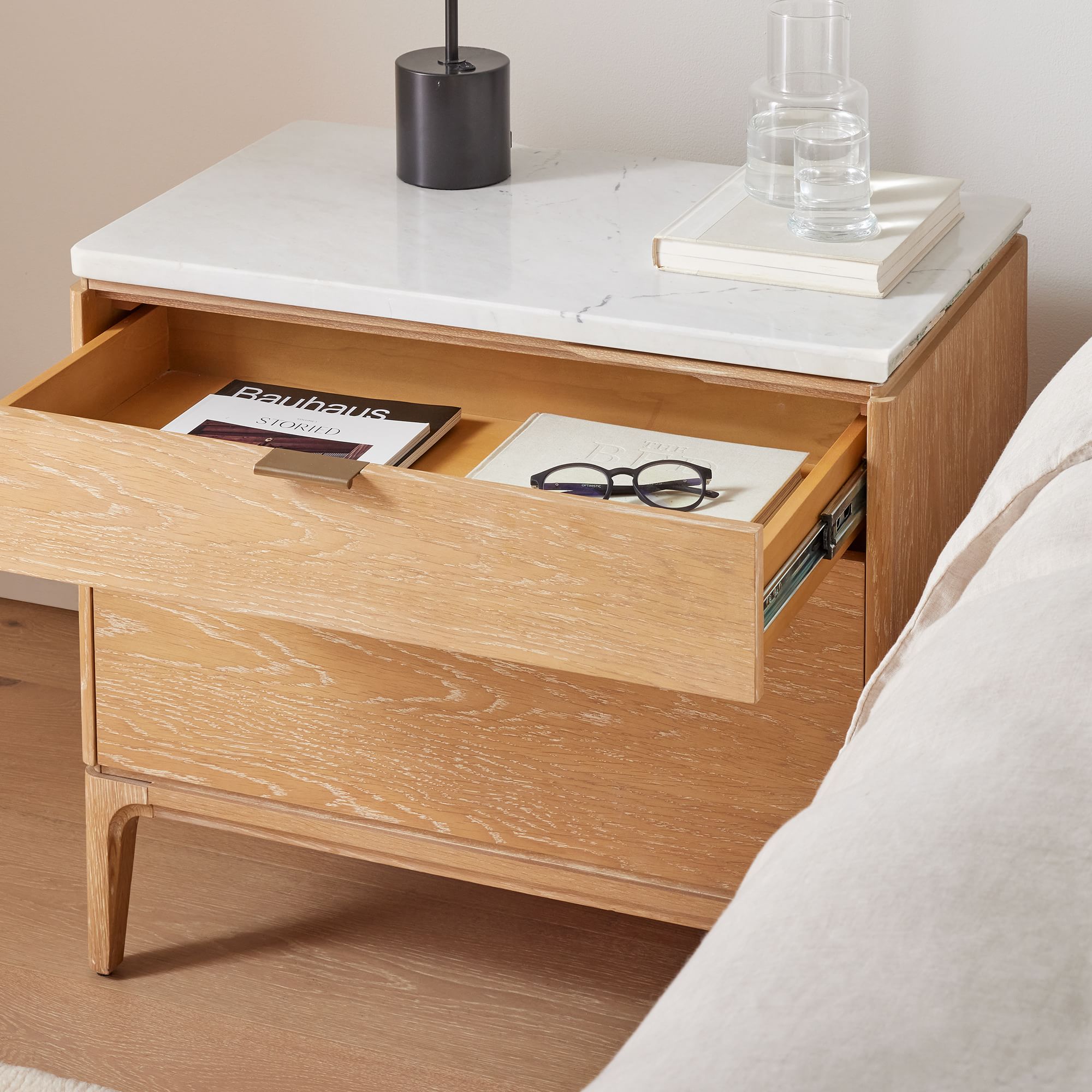 Teler Modern Nighstand For Modern iving - Wooden Bazar