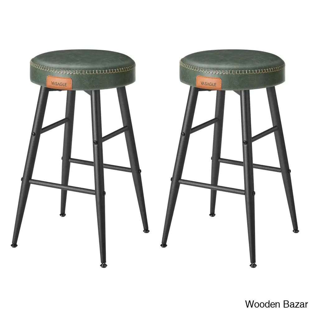 Parmleys Swivel Faux Leather Counter And Bar Stool (Set Of 2)