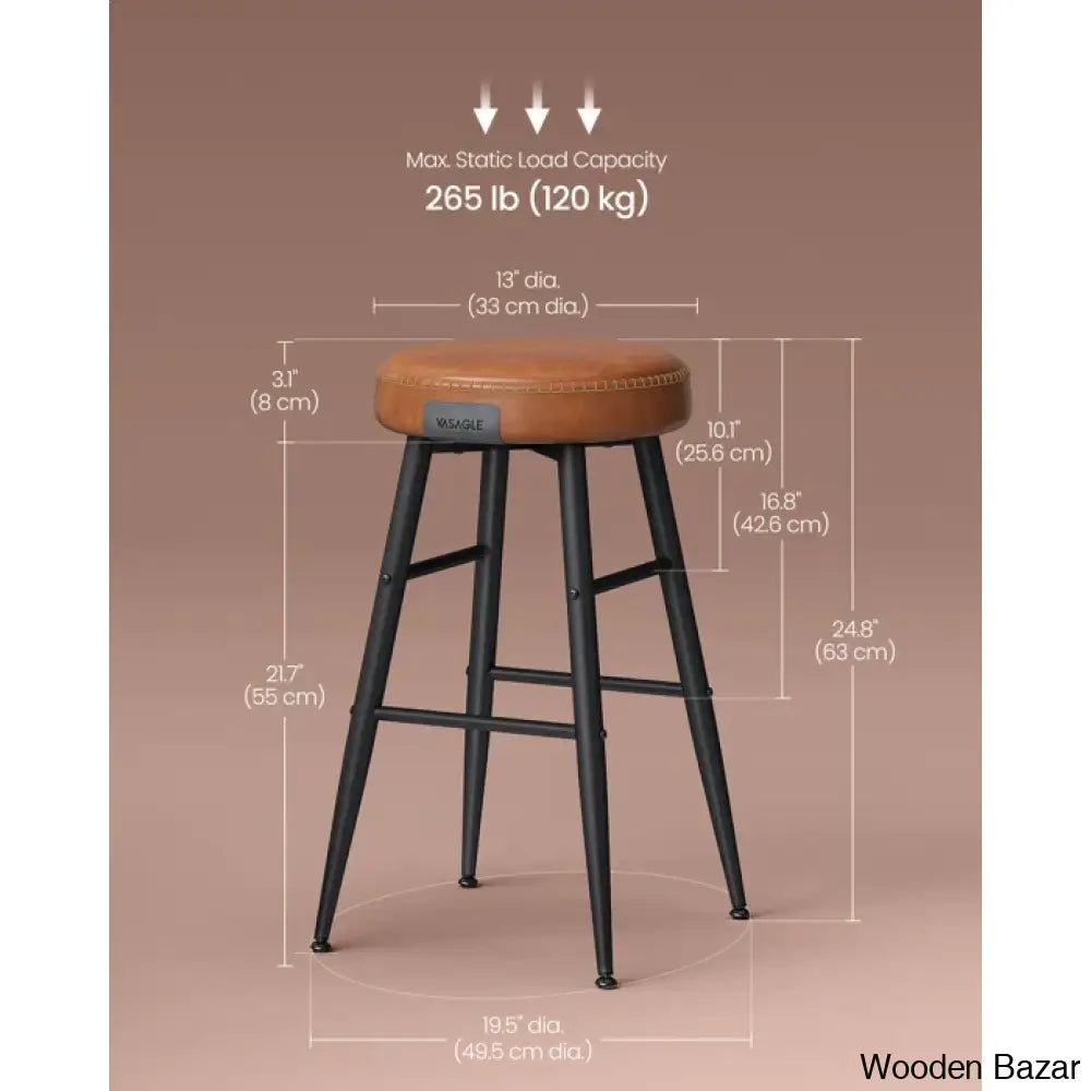 Parmleys Swivel Faux Leather Counter And Bar Stool (Set Of 2)