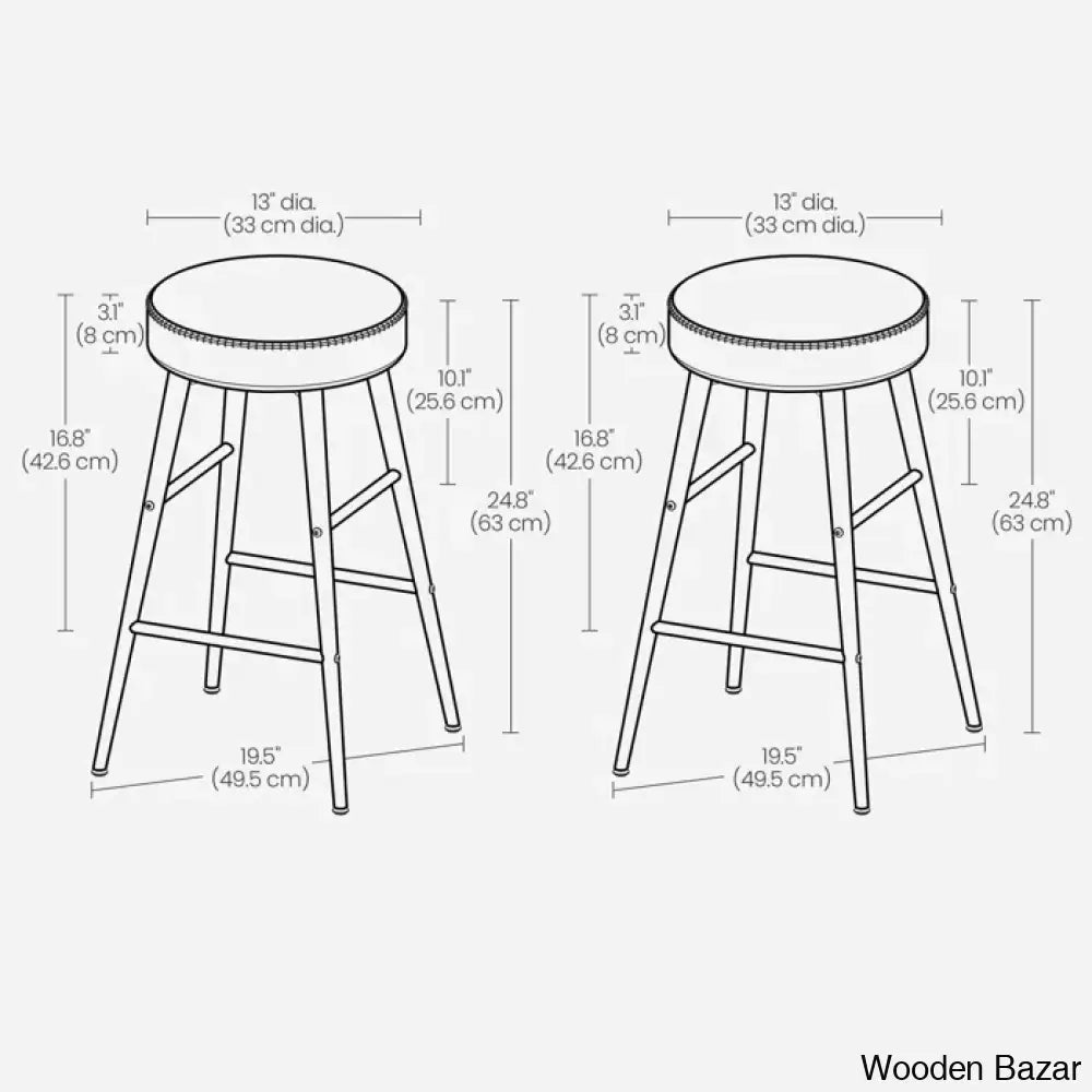 Parmleys Swivel Faux Leather Counter And Bar Stool (Set Of 2)