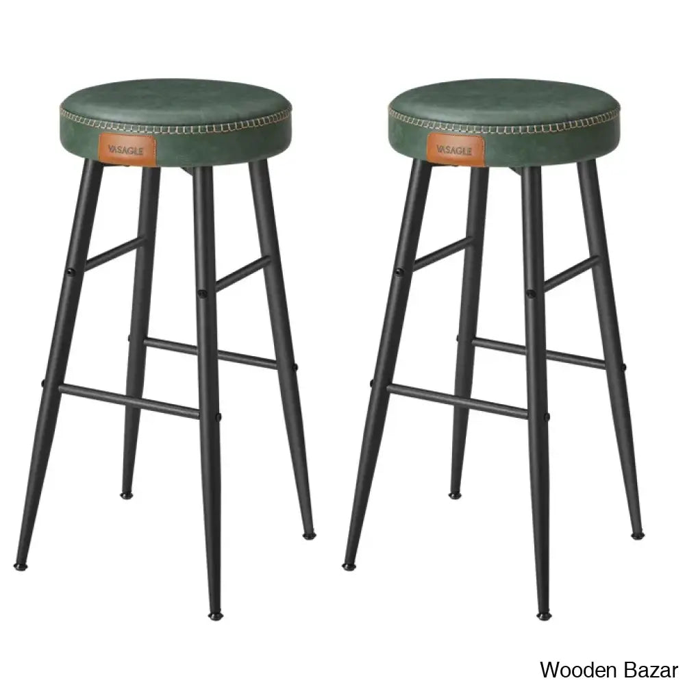 Parmleys Swivel Faux Leather Counter And Bar Stool (Set Of 2)