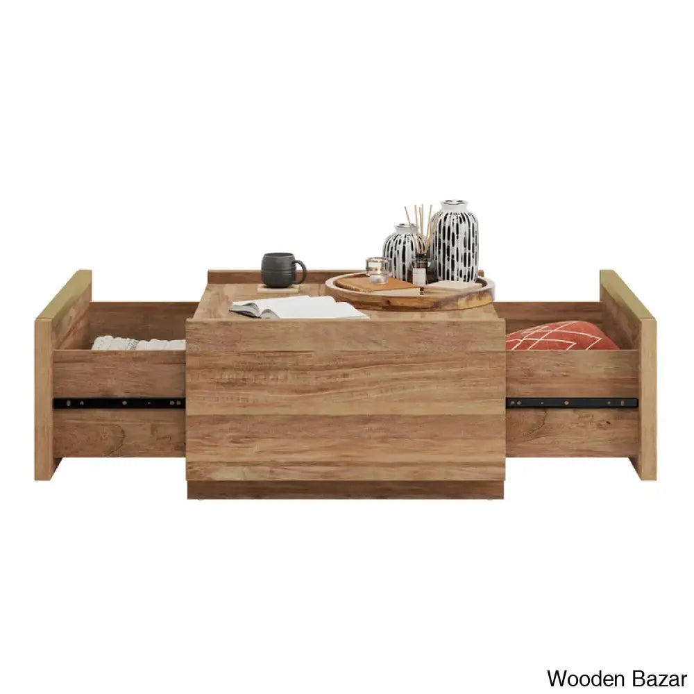 Patton Coffee Table And Center Table - Wooden Bazar