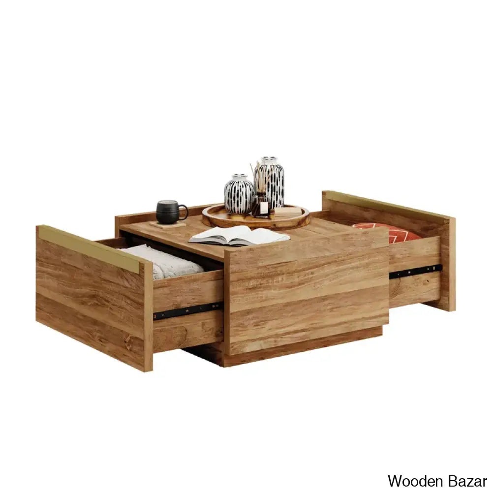 Patton Coffee Table And Center Table - Wooden Bazar