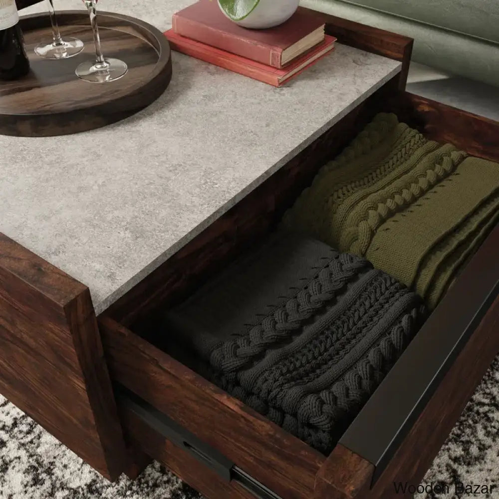 Patton Coffee Table And Center Table - Wooden Bazar