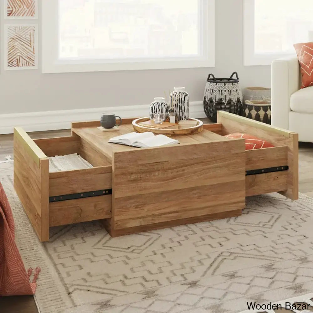 Patton Coffee Table And Center Table - Wooden Bazar